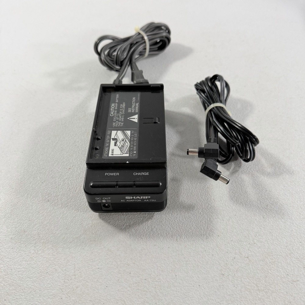 Sharp AA-73U Camcorder Battery Charger Ac Adaptor Power‎ Supply W/ Power Cord
